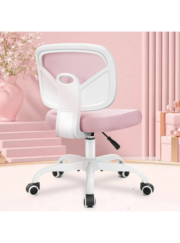Coolhut Kids Desk Chair, Pink Study Chair for Boys Girls with Height Adjustable, Swivel Mesh Task Student Chairs for 4-12, Growing Teen Office Chair for Home/School/Office