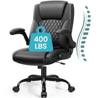 CoolHut Big and Tall Executive Leather Office Chair (400lbs, Black)