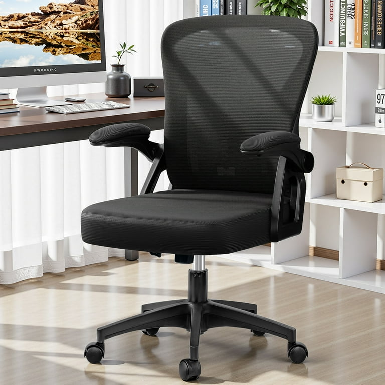 Swivel Chairs Desk Chair With Flip Up Arms Ergonomic Office Chair