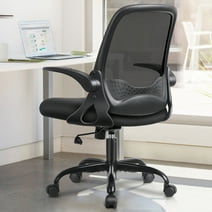 Coolhut Office Chair Ergonomic Home Desk Chair with Adjustable Armrests Mesh Computer Chair, Black