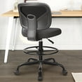 Coolhut Office Drafting Chair Armless, Tall Office Desk Chair Adjustable Height and Footring
