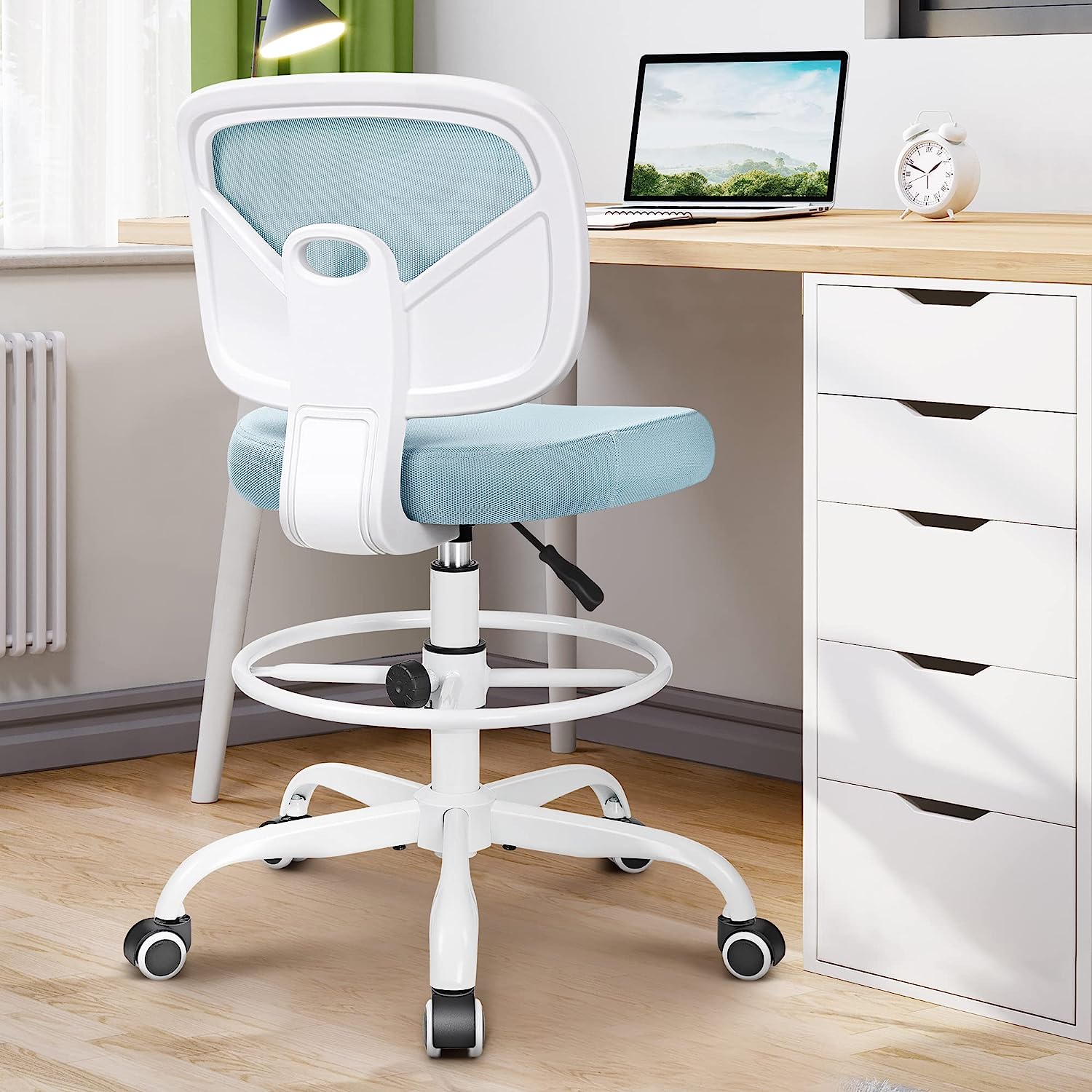 Coolhut Office Drafting Chair Armless, Tall Office Desk Chair