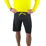 Coolibar Mens Board Shorts - Lightweight Performance Swim Shorts - Tofino Board Short in Jet Black