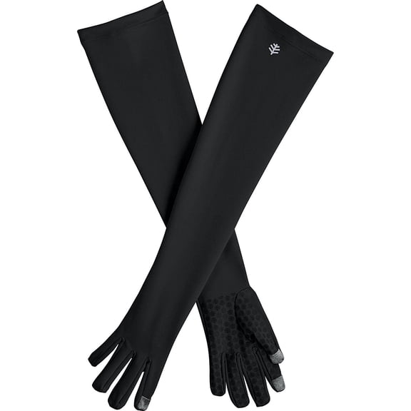 Coolibar Long Full Finger UV Sun Gloves - UPF 50+ Sun Protection - Culebra in Black