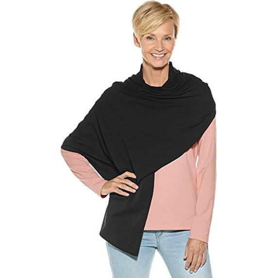 Coolibar Beach Shawl - UPF 50+ Sun Protection - Sanibel in Black