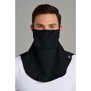 Coolibar UV Face Mask with Neck Coverage - UPF 50+ Sun Protection - Vermilion in Black