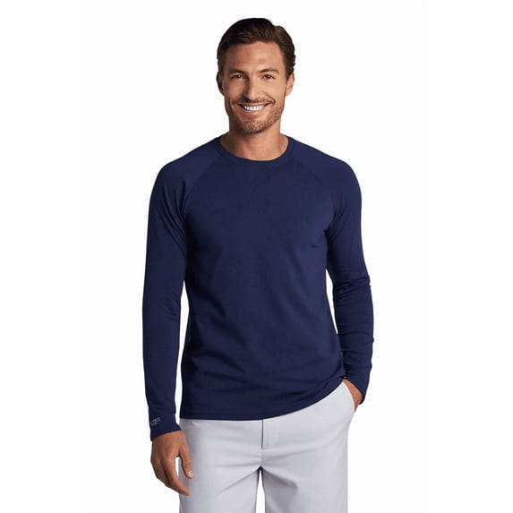 Coolibar Unisex Performance Long Sleeve T-Shirt - UPF 50+ Sun Protection - Suntect Defender Shirt in Navy