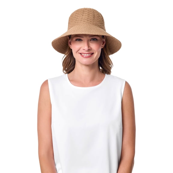 Coolibar Women's Cloche Hat - UPF 50+ Sun Protection - Marina in Tan