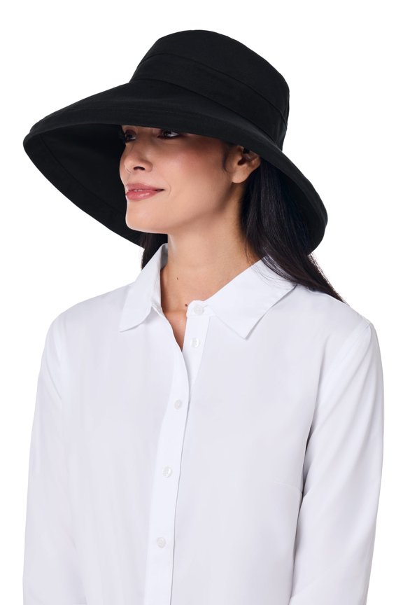 Women's Kettle Brim Hat - UPF 50+ Sun Protection - Sydney in Black