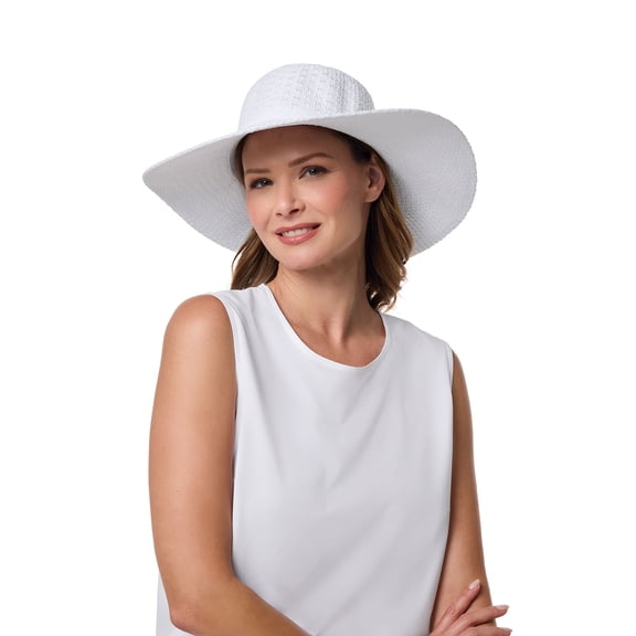 Coolibar Women's Packable Sun Hat - UPF 50+ Sun Protection - Perla in White