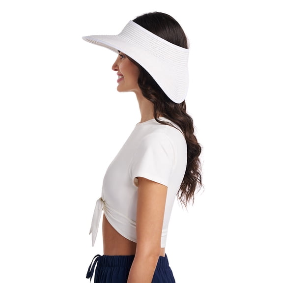 Coolibar Women's Rolled Braid Visor - UPF 50+ Sun Protection - Primrose