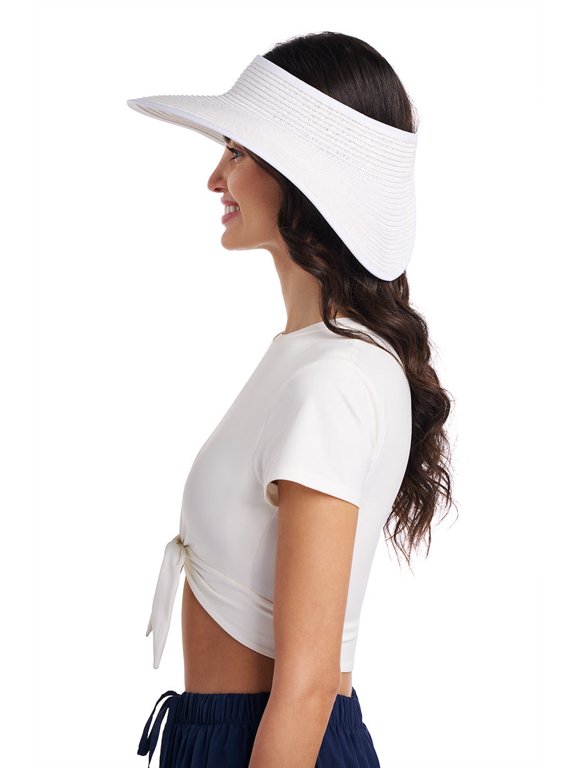Women's Rolled Braid Visor - UPF 50+ Sun Protection - Primrose