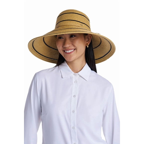 Coolibar Women's Wide Brim Hat - UPF 50+ Sun Protection - Aubrey in Natural