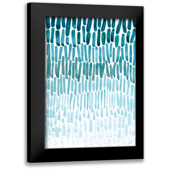 Coolick, Ann Marie 11x14 Black Modern Framed Museum Art Print Titled - Watercolor Raindrops
