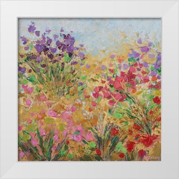 Coolick, Ann Marie 12x12 White Modern Wood Framed Museum Art Print Titled - Floral Fields I