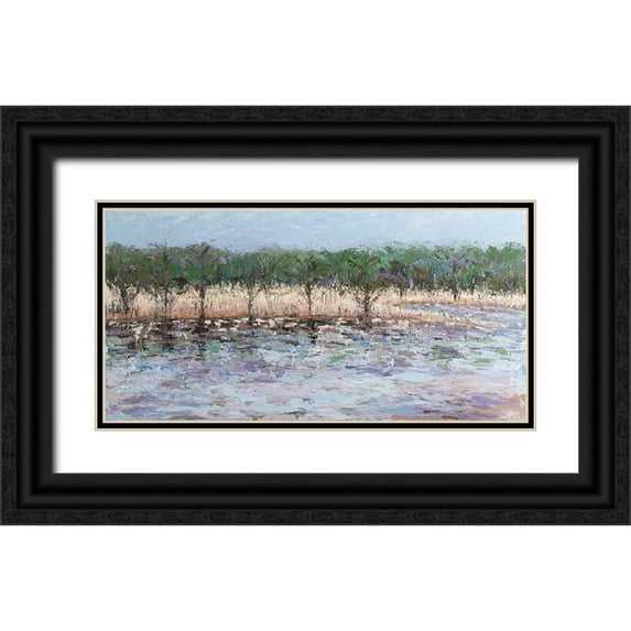 Coolick, Ann Marie 14x9 Black Ornate Wood Framed with Double Matting Museum Art Print Titled - Near SThe Stream