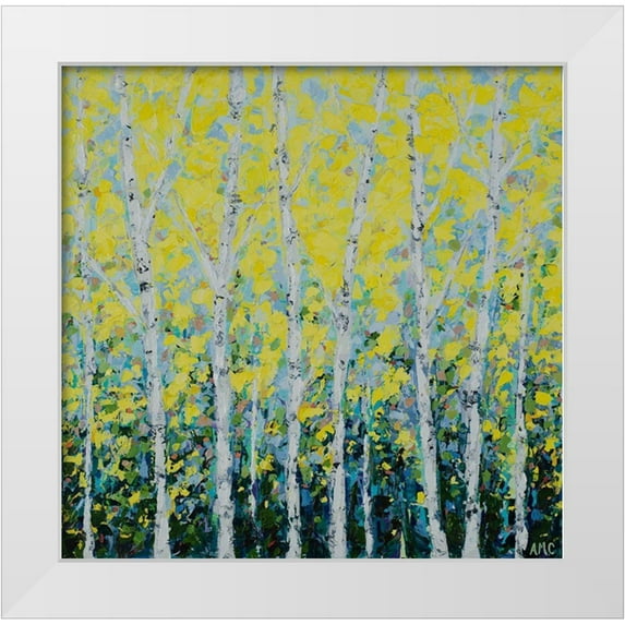 Coolick, Ann Marie 15x15 White Modern Wood Framed Museum Art Print Titled - Yellow Birchwood