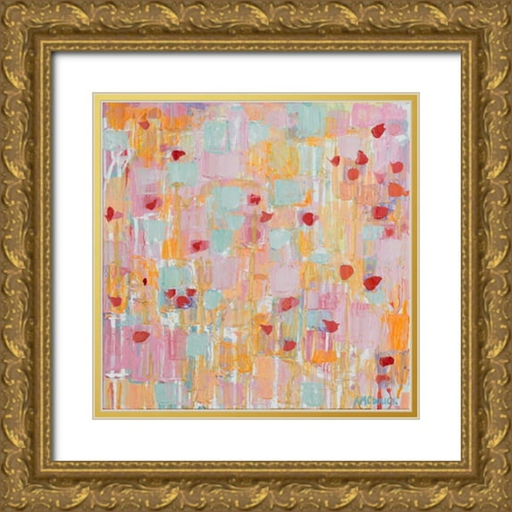 Coolick, Ann Marie 20x20 Gold Ornate Wood Framed with Double Matting Museum Art Print Titled - Flutter Kisses II