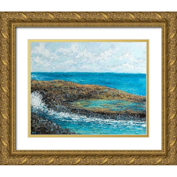 Coolick, Ann Marie 24x20 Gold Ornate Wood Framed with Double Matting Museum Art Print Titled - Conchi Pool