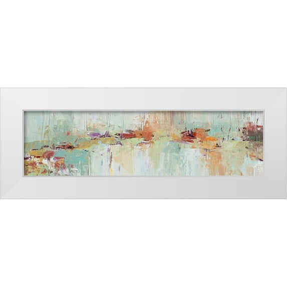 Coolick, Ann Marie 24x9 White Modern Wood Framed Museum Art Print Titled - Abstract Rhizome Panel