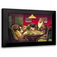 thumbnail image 1 of Coolidge, C.M. 24x18 Black Modern Framed Museum Art Print Titled - Poker Dogs: Stun, Shock and the Win, 1903, 1 of 5