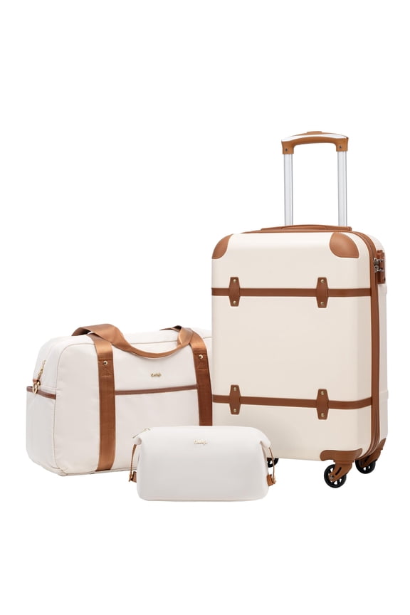 Luggage Set 3 Piece Suitcase Set Carry On Luggage PC Hardside Luggage TSA Lock Spinner Wheels Telescopic Handle