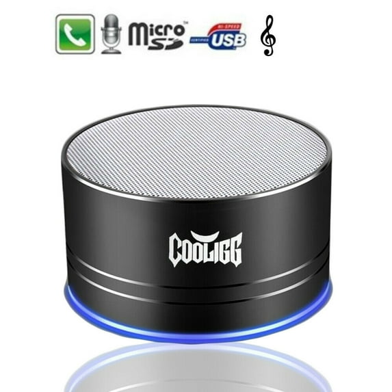Cooligg Wireless Bluetooth Mini Portable Stereo Speaker Super Bass For iPhone Samsung Tablet PC Gray Color