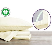 Cooling 100% Organic Cotton Sheets with Corner Straps, Fit also Adjustable Beds