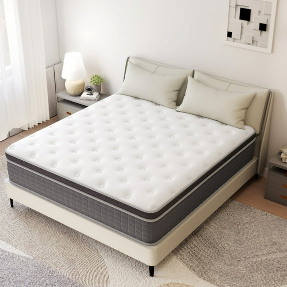 AMENDPATURE Cooling Airflow 12 inch Queen Hybrid Mattress,Memory Foam & Spring,Medium Comfort in a Box,Adult