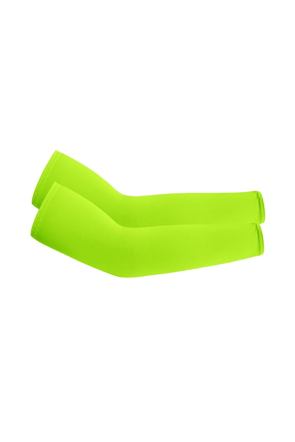 Cooling Arm Sleeves for Men Women, UV Sun Protection Breathable Ice Silk Arm Covers, Stretchy Arm Sleeves for Cycling, Fishing, Hiking & Outdoor Sports(Fluorescent Green)