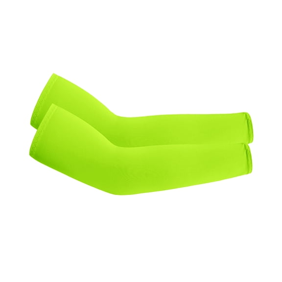 Cooling Arm Sleeves UPF 50 Sun Protection Breathable Compression Sleeves for Cycling Fishing Running Fluorescent Green