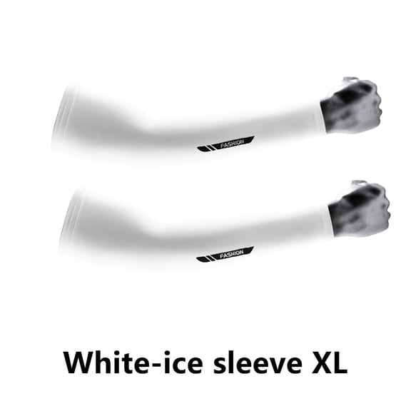 Cooling Arm Sleeves a Pair Arm Sleeves for Men & Women – Breathable, UV Sun Protection, Sports Arm Sleeves for Women, Men & Youth(White XL)