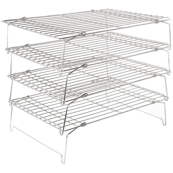 Cooling Baking Rack Set of 4, 100% 304 Stainless Steel Wire Baking Rack, Stackable Cooling Cooling Roasting Cooking - 14.4''x10.43''
