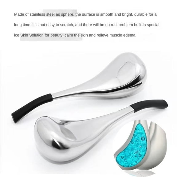 Cooling Ball Face and Eye Rolling Massager, Silver
