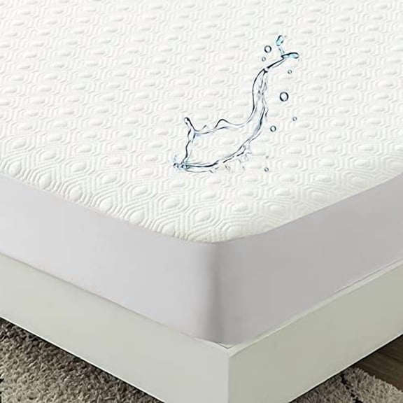 Cooling Bamboo Viscose Waterproof RV King Mattress Protector for 72 x 80 or 70x80 Narrow King Bed with Stretchy Skirt Fitted Noiseless Matressprotector Cover
