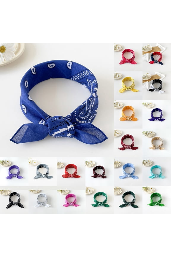 Cooling Bandana, Navy Western, Evaporative Polymer Crystals for Cooling Relief, Tie for Adjustable Fit Bandanas Blue