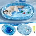 thumbnail image 1 of Cooling Bed for Dogs Cats, Water Mat with Fish - Thickened Non-Slip Cat Play Mat with Floating Fish Design, Interactive Pet Bed Toy for Indoor Summer, Durable Playmat, 1 of 6