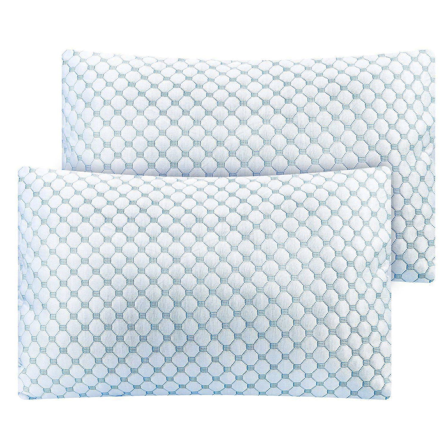 King Size Cooling Gel Memory Foam Pillows with Bamboo Cover