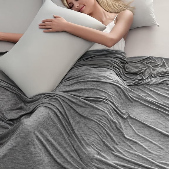 Cooling Blanket, Arc-chill Cooling Fiber Summer Blankets, Double-Sided Lightweight Cool Blanket for Night Sweats Adult Hot Sleeper, Breathable & Comfortable78.7'' *59''