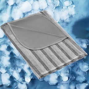 Aship Cooling Blanket Queen, Japanese Arc-Chill Cool Fiber Q-Max>0.5 Lightweight Skin-Friendly Double-Sided Summer Blankets for Beds - Gray 79"x 86"