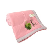 Cooling Blanket for Beds,Hwkond Summer Mugwort Fiber Summer Cool Quilt Summer Thin Quilt Water Washed Cotton Wind Conditioning Quilt Saleable Gift Summer Quilt,Pink,150x200cm