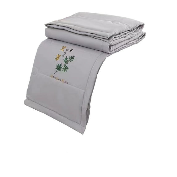 Cooling Blanket for Beds,Hwkond Wormwood Fiber Mosquito Repellent Quilt Core Summer Cool Quilt Single Double Conditioning Quilt Washable Summer Quilt Solid Color Thin Quilt,Gray,140x200cm