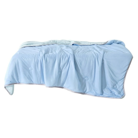 Cooling Blanket Blue Comforter Double Sided Cooling Blanket for Hot Sleepers Cooling Fiber,Cool Sleeping Summer Blanket,Soft Breathable Lightweight All Season Comforter