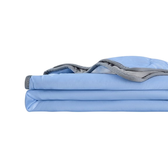 Cooling Blanket Cozival 100X150cm Single Summer Ice Silk Quilt - Machine Washable Thin Cool Comforter for Hot Sleepers - Breathable Air Conditioning Blanket - Dorm & Home Essential, Blue