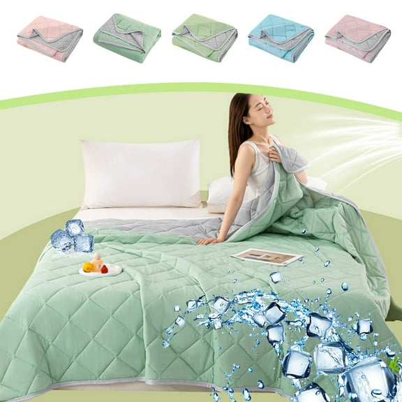 Cooling Blanket Cooler Quilts for Summer,Skin-Friendly Air Conditioning Quilt for Hot Sleepers and Night Sweats,Comfortable Lightweight Machine Washable Thin Comforter for Bed Couch