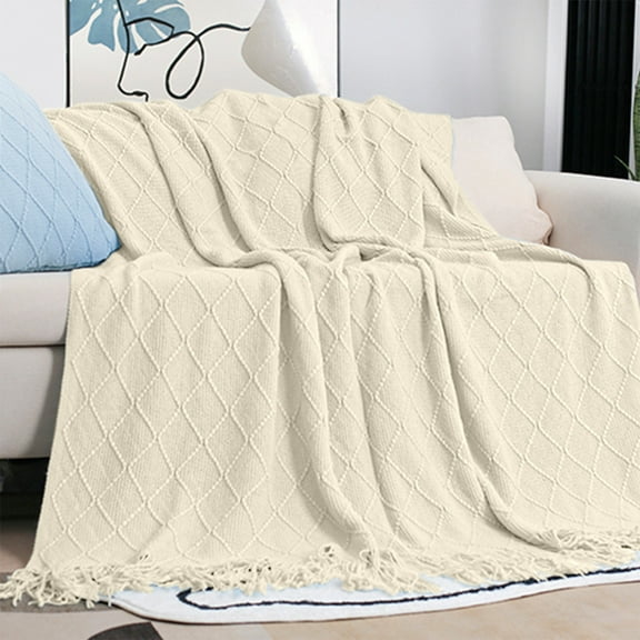 Cooling Blanket, Czzoypi Temperature Regulating All Season Quilt, Breathable Knitted Ice Blanket Machine Washable for Hot Sleepers, White