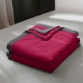 thumbnail image 1 of Cooling Blanket for Hot Sleepers - Washed Cotton Lightweight Quilt (55x79in) Burgundy - Summer & All Seasons Use - Queen Cooling Comforter for Night Sweaters, 1 of 3