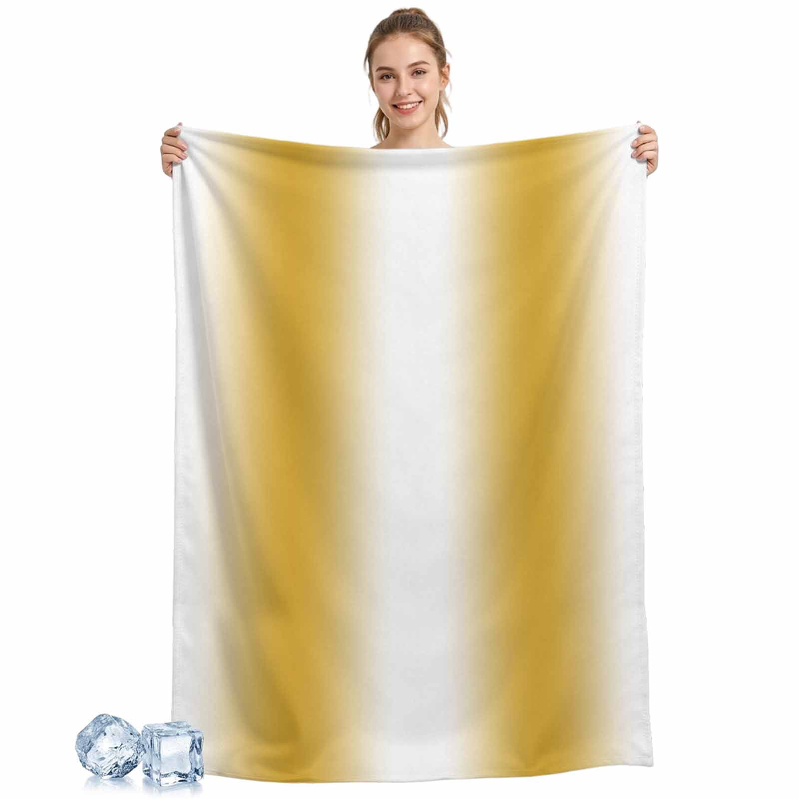 Cooling Blanket Ombre White Yellow Cooling Blankets for Hot Sleepers ...