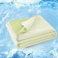 thumbnail image 1 of Cooling Blanket Queen Size (59*78.7Inch),Cooling Blankets for Hot Sleepers,Absorbs Heat to Keep Adults Cool for Summer Nights Sweats,Thin Cold Lightweight Blanket for Couch Bed,All Season Use, 1 of 9