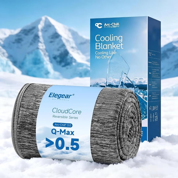 Cooling Blanket Queen Size 79" x 86" with Heat-Absorbing Fabric and Q-Max >0.5 Technology